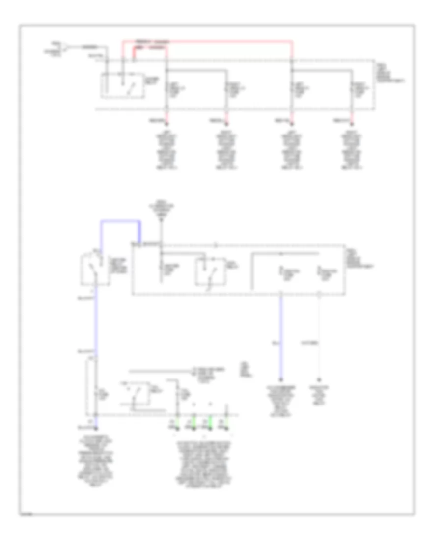 Power Distribution Wiring Diagram 2 of 2 for Toyota Paseo 1996