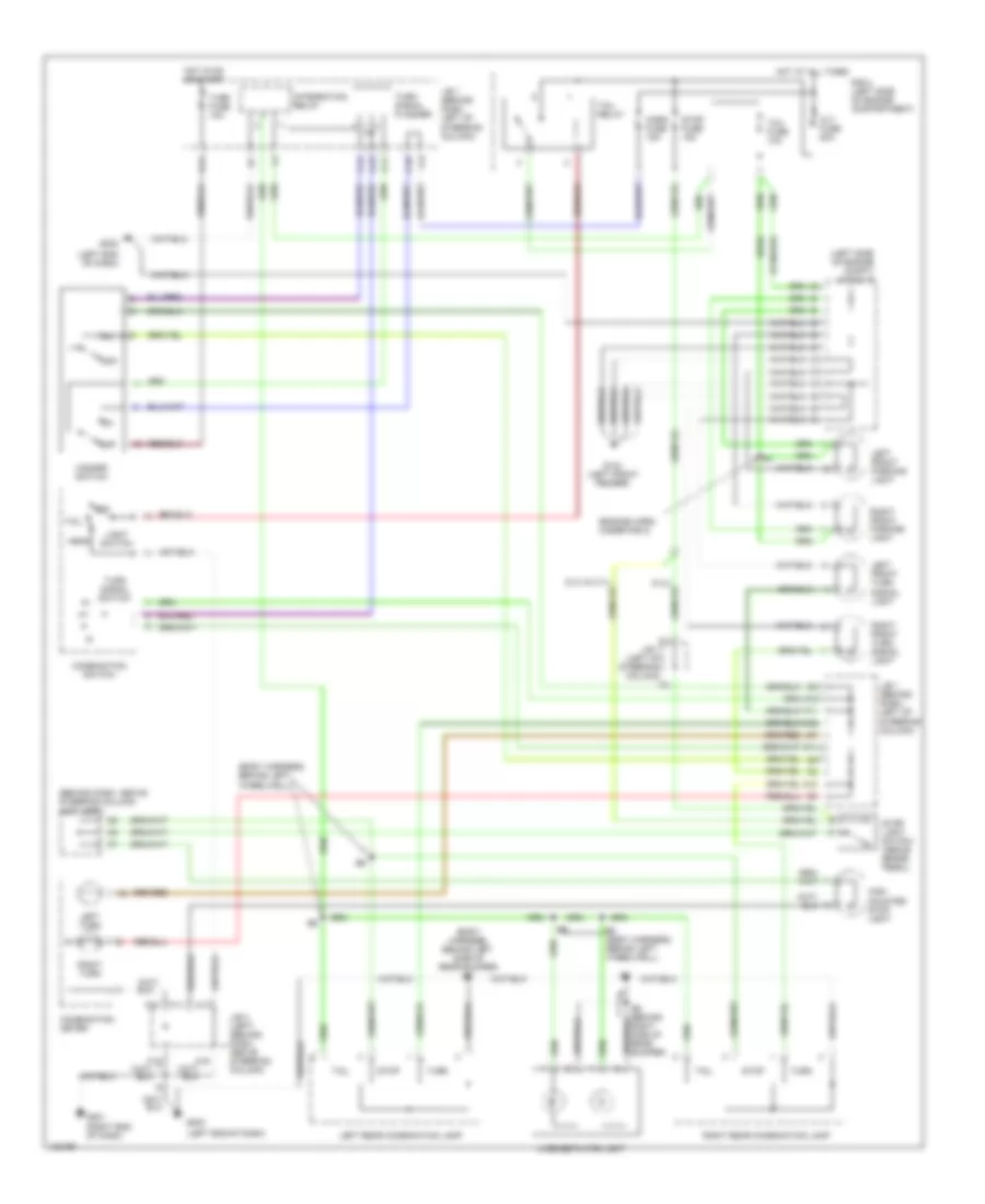 Exterior Lamps Wiring Diagram for Toyota Tacoma 1999