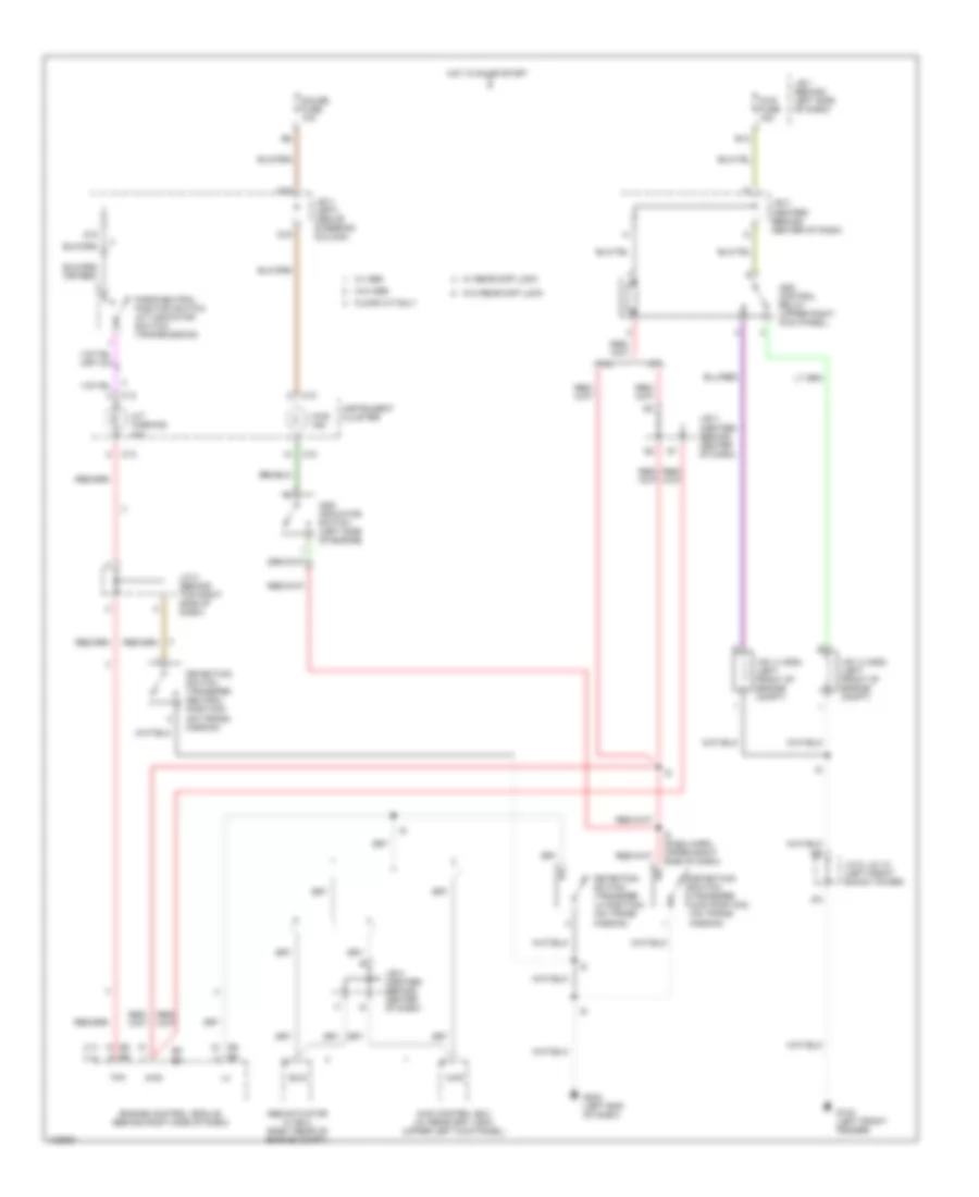 4WD Wiring Diagram, without 2-4 Select Switch for Toyota Tacoma 1999