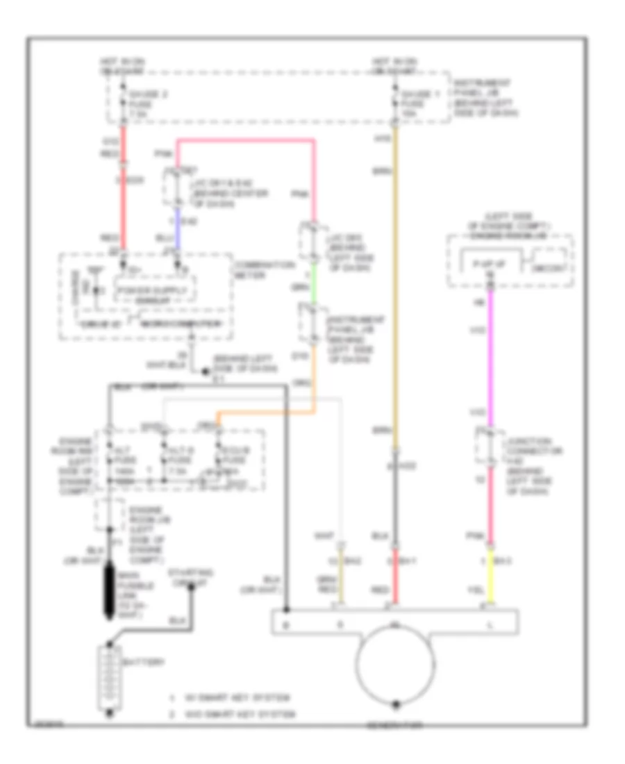 Charging Wiring Diagram for Toyota Avalon Limited 2012