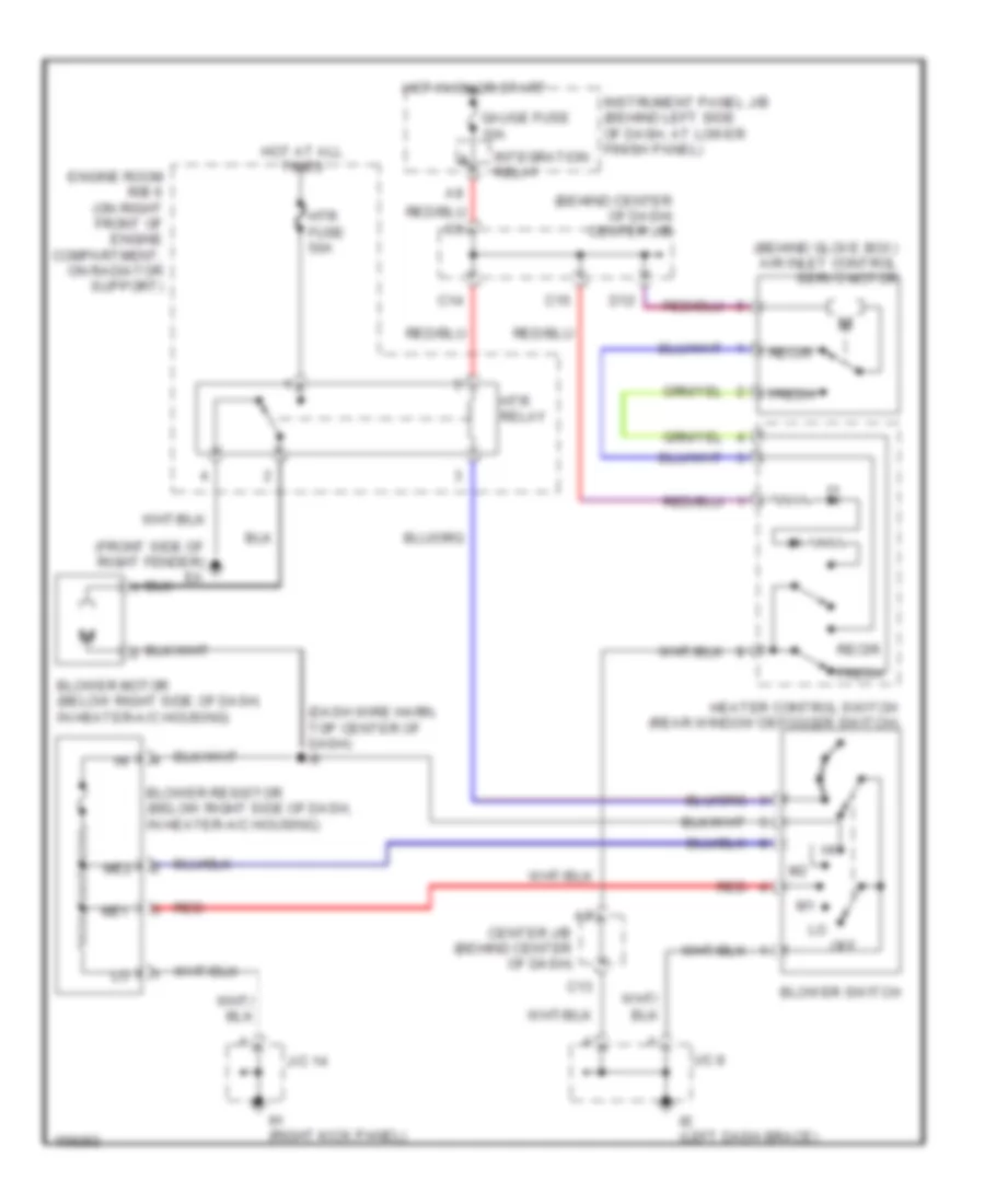 Heater Wiring Diagram for Toyota Corolla LE 2002