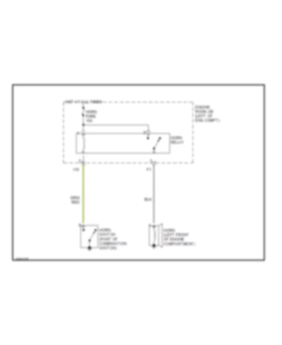 Horn Wiring Diagram for Toyota Corolla LE 2002