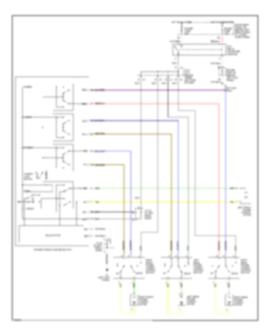Power Window Wiring Diagram for Toyota Corolla LE 2002