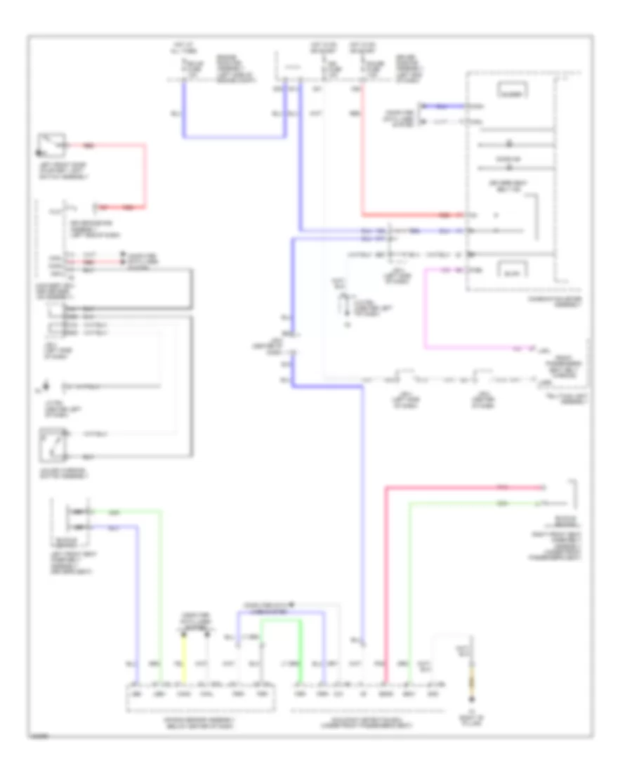 Key Reminder  Seat Belt Warning Wiring Diagram for Toyota 4Runner Trail 2010