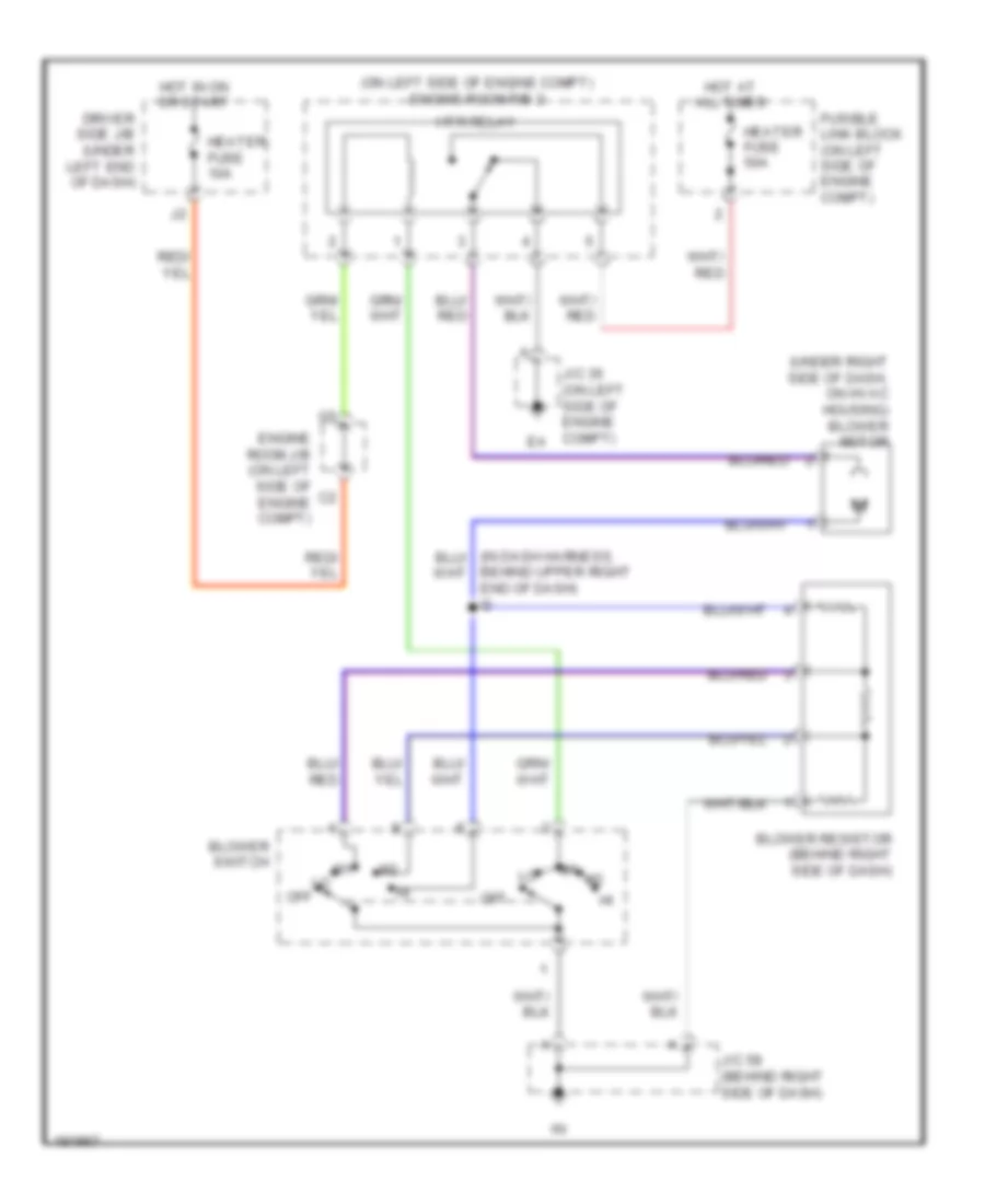 Heater Wiring Diagram Double Cab for Toyota Tundra Limited 2004