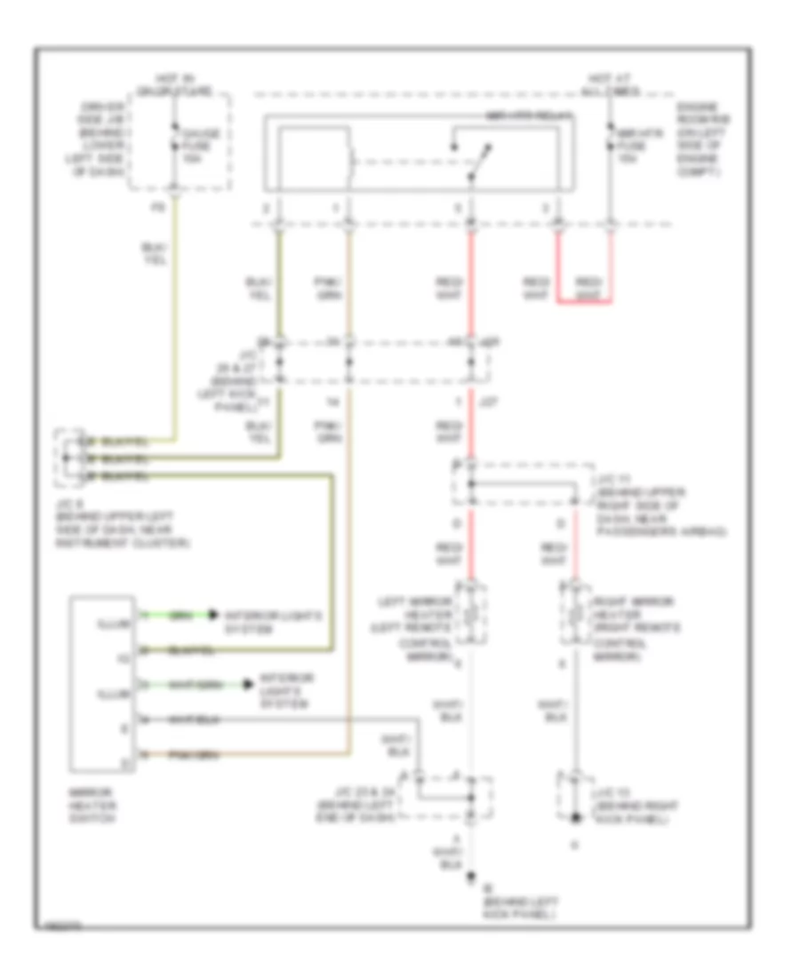 Defoggers Wiring Diagram Access Standard Cab for Toyota Tundra Limited 2004