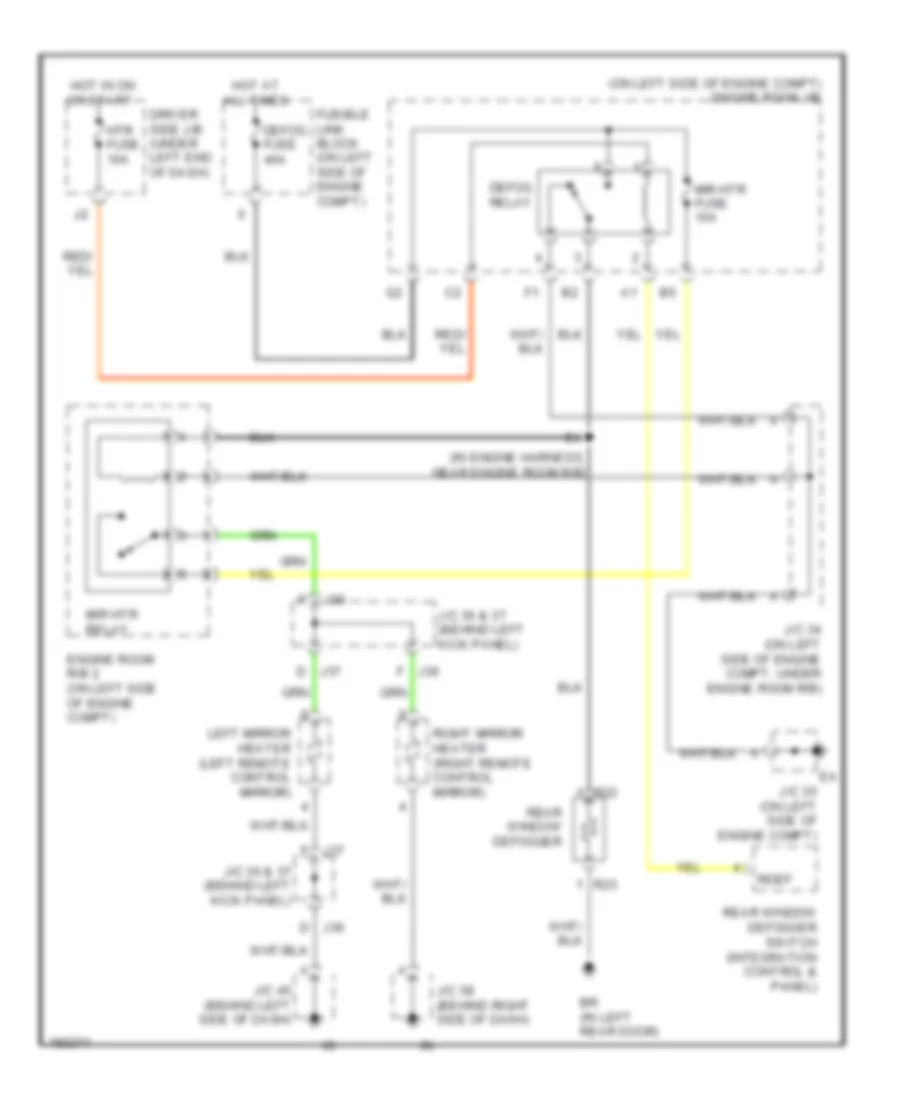 Defoggers Wiring Diagram Double Cab for Toyota Tundra Limited 2004