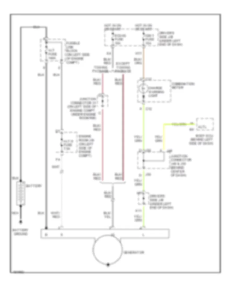 Charging Wiring Diagram, Double Cab for Toyota Tundra Limited 2004