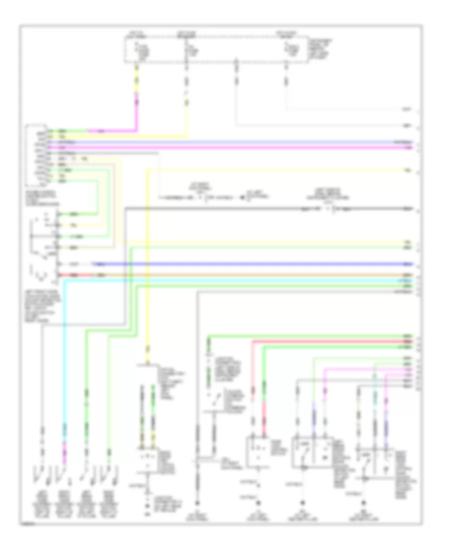 Power Door Locks Wiring Diagram, Hybrid without Keyless Entry (1 of 2) for Toyota Highlander Limited 2006