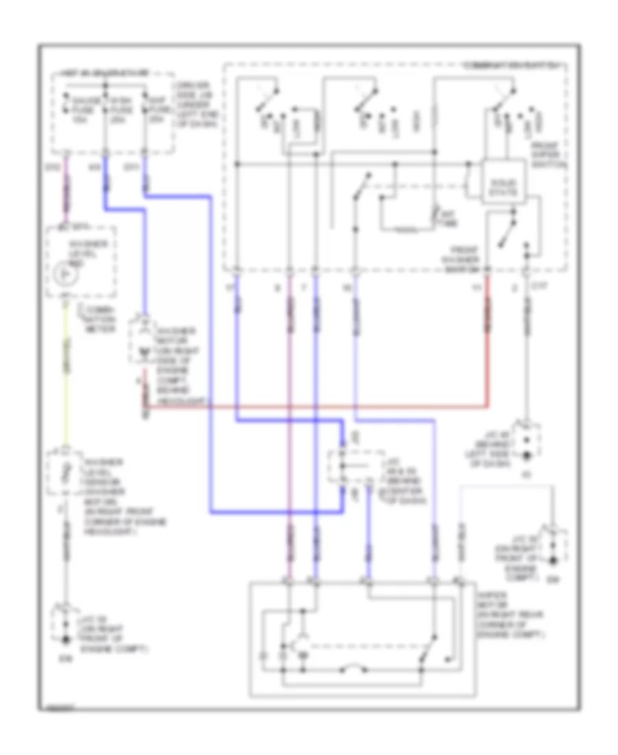 Interval WiperWasher Wiring Diagram, Double Cab for Toyota Tundra Limited 2004