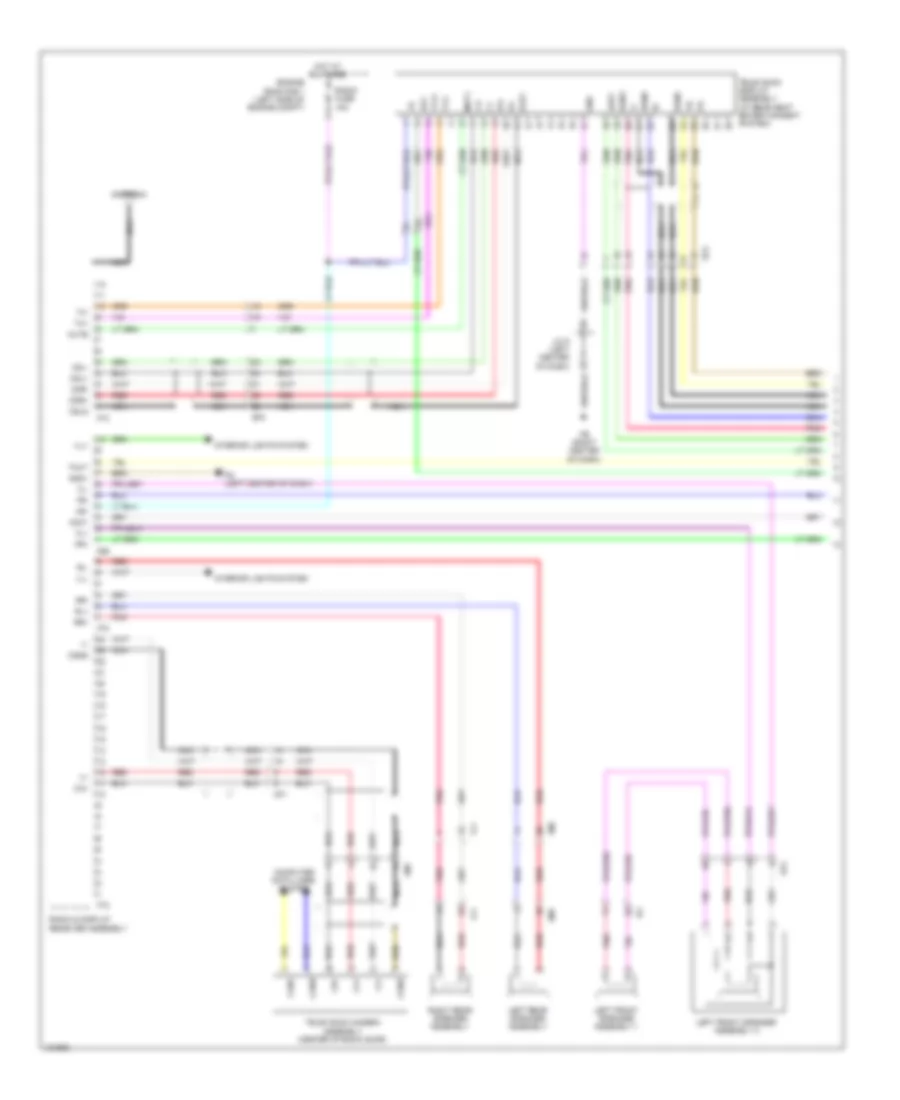 6-Speaker System Wiring Diagram, without Navigation (1 of 4) for Toyota Highlander Hybrid Limited 2014