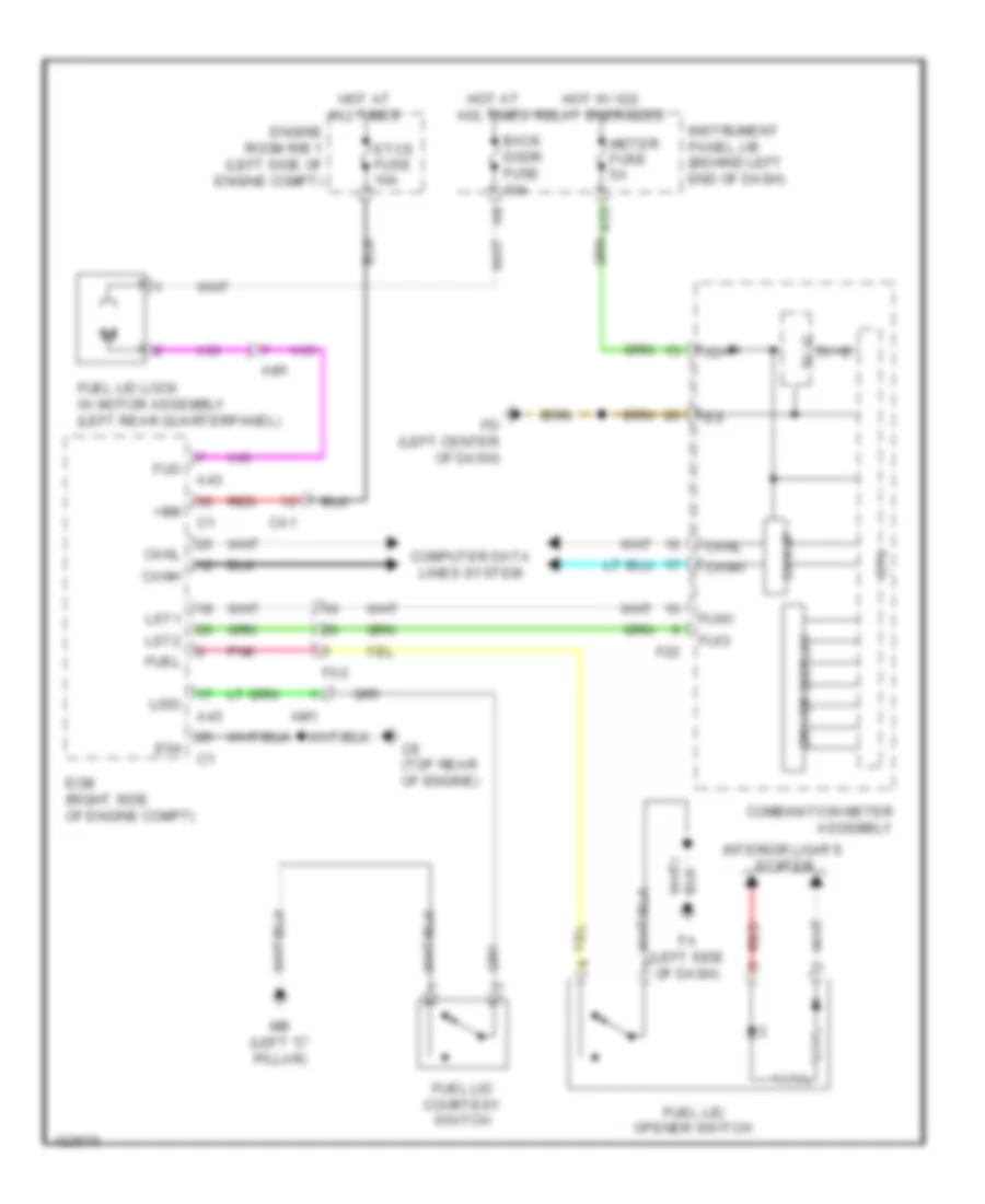 Fuel Door Release Wiring Diagram, Hybrid for Toyota Highlander Hybrid Limited 2014