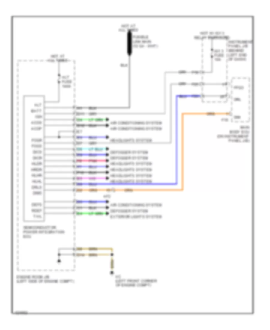 Semiconductor Power Integration ECU Wiring Diagram Except Hybrid for Toyota Highlander Hybrid Limited 2014