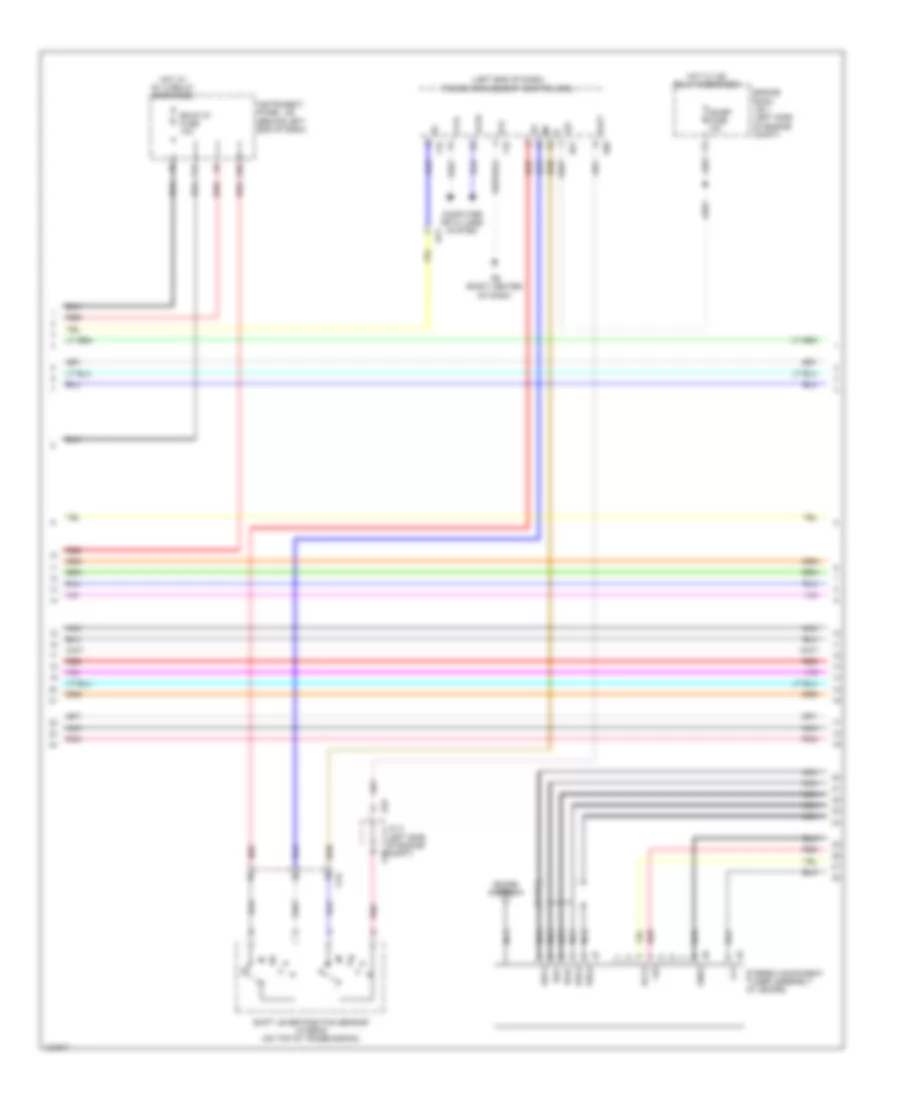 Navigation Wiring Diagram, 6 Speakers (3 of 6) for Toyota Highlander Hybrid Limited 2014