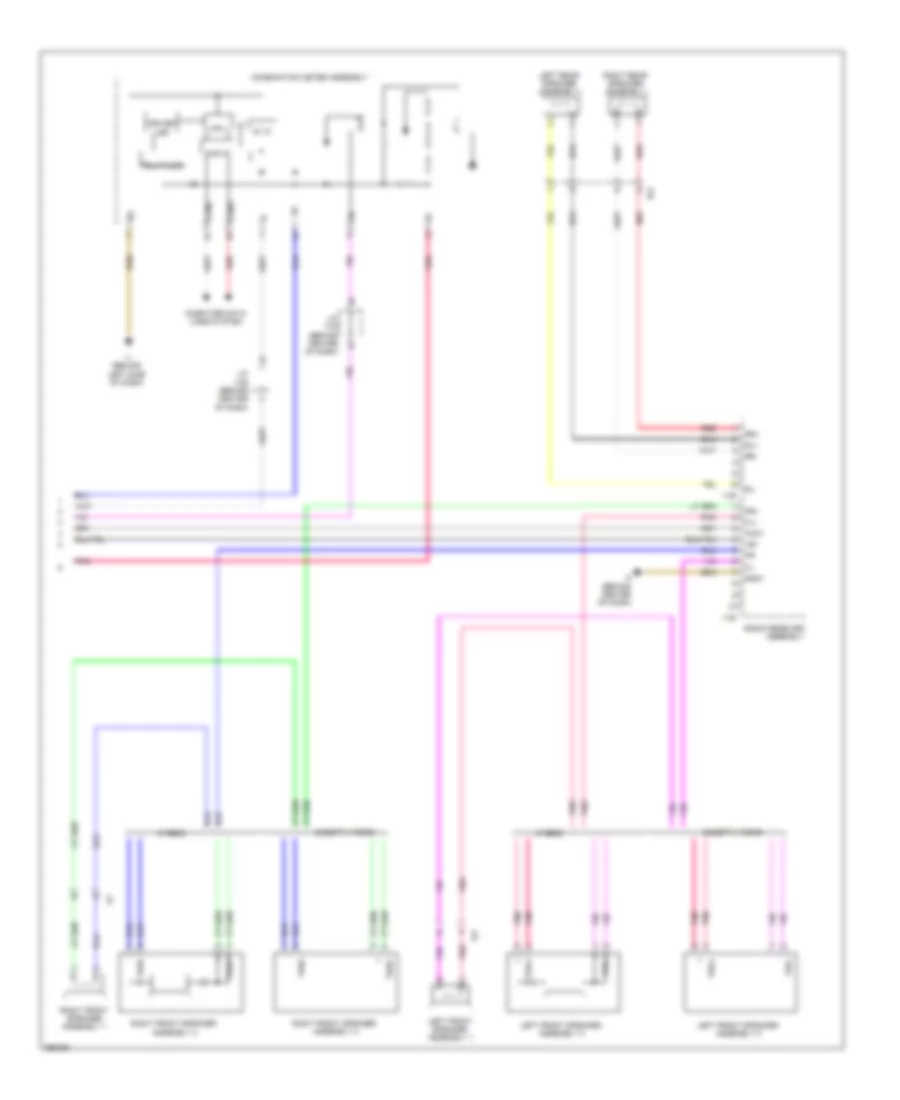 6-Speaker System Wiring Diagram, without Display (2 of 2) for Toyota Camry 2012