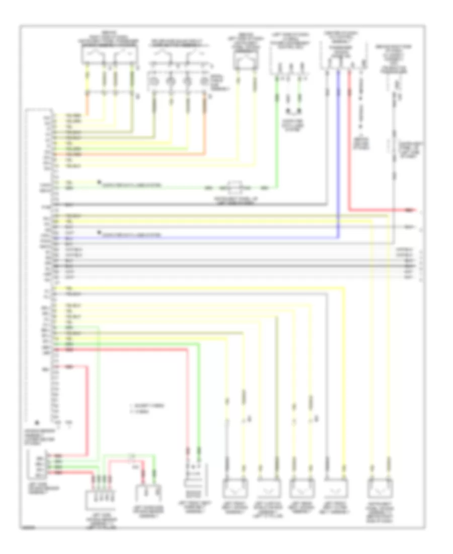 Supplemental Restraints Wiring Diagram, with Separate Type Yaw Rate Sensor (1 of 3) for Toyota Camry 2012