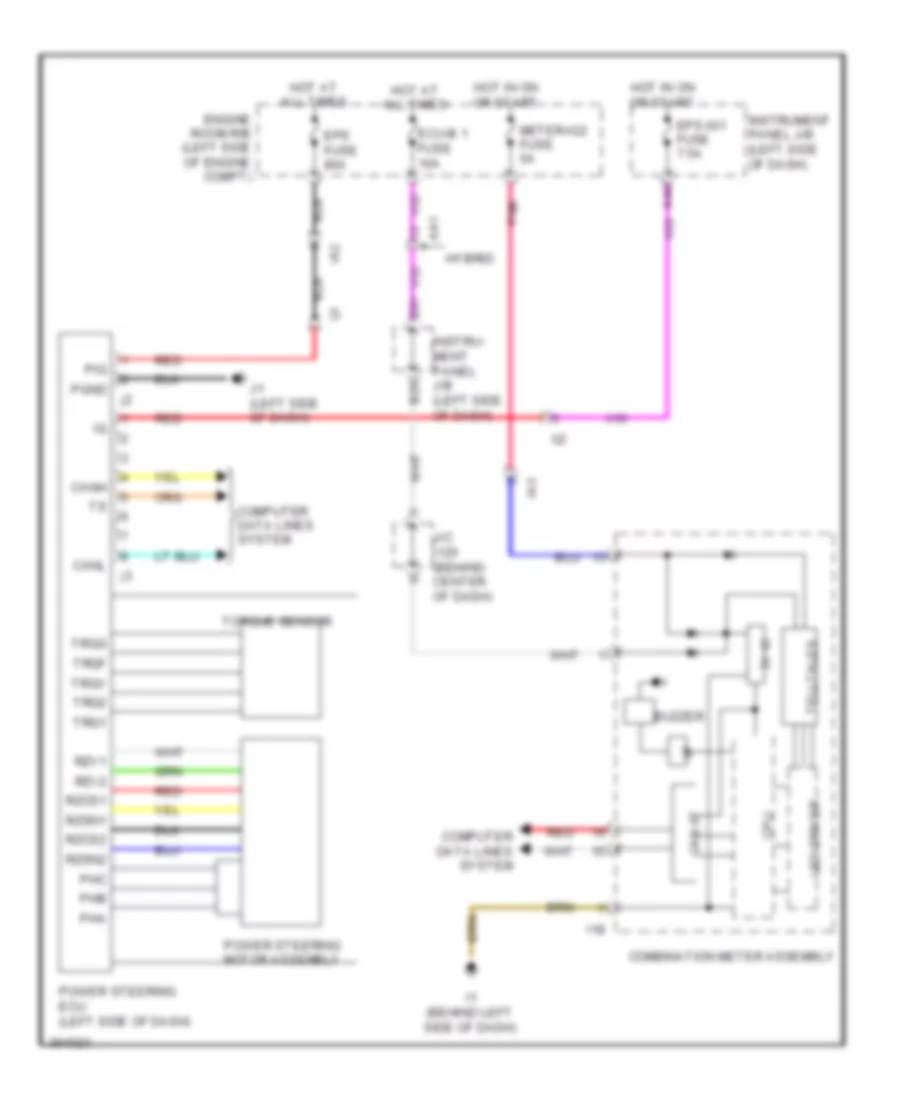 3.5L, Electronic Power Steering Wiring Diagram for Toyota Camry 2012