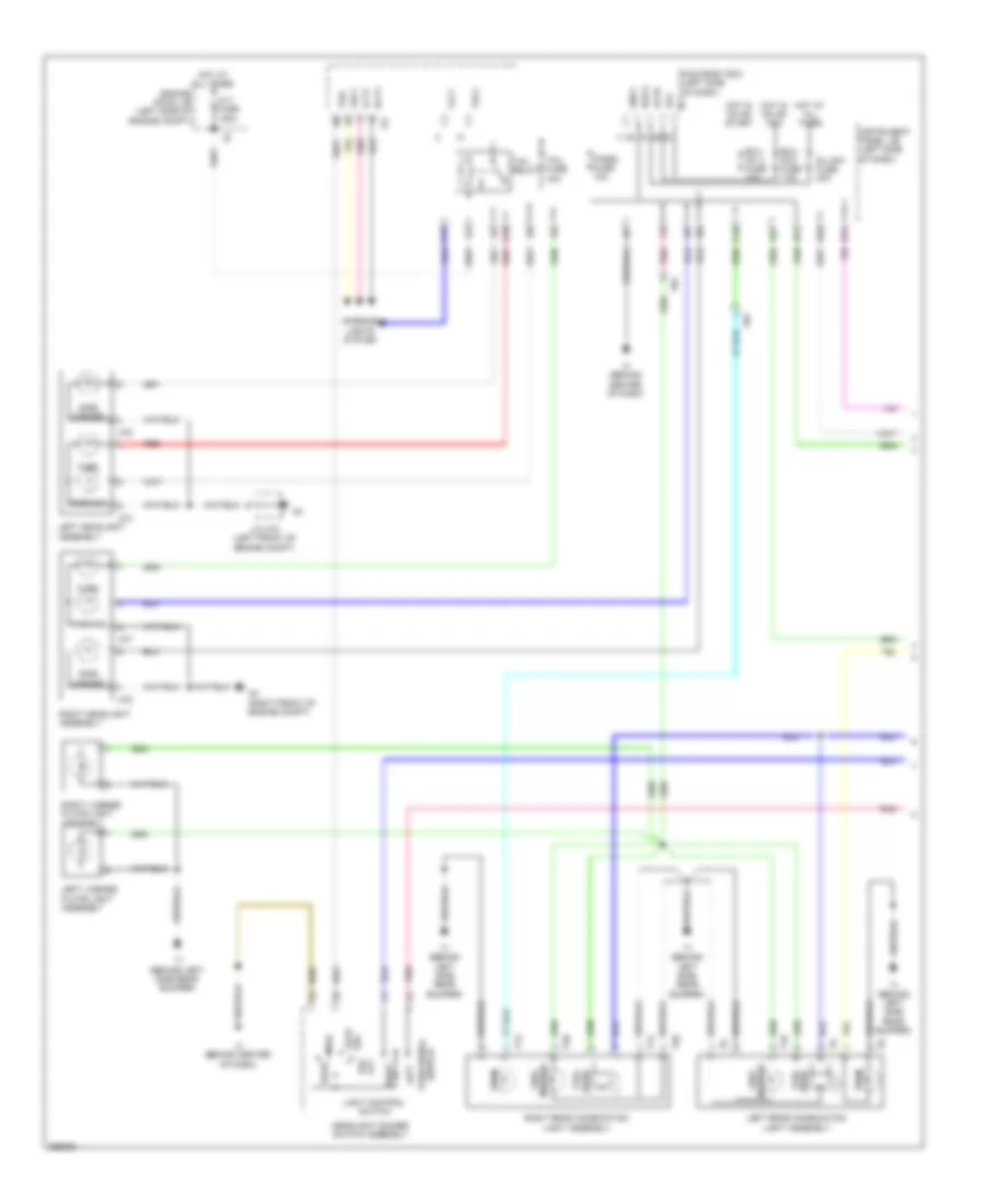 Exterior Lamps Wiring Diagram Except Hybrid 1 of 2 for Toyota Camry 2012