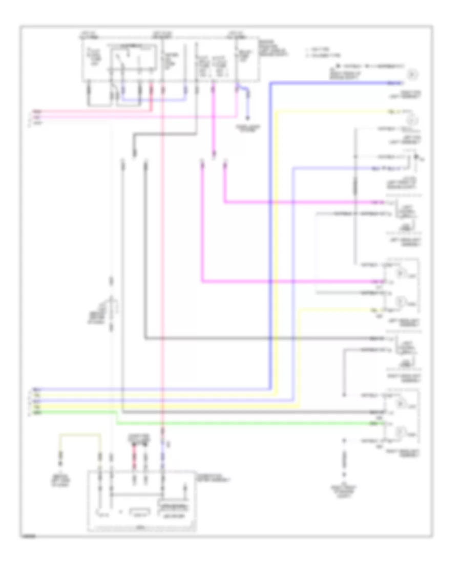 Headlamps Wiring Diagram Except Hybrid 2 of 2 for Toyota Camry 2012