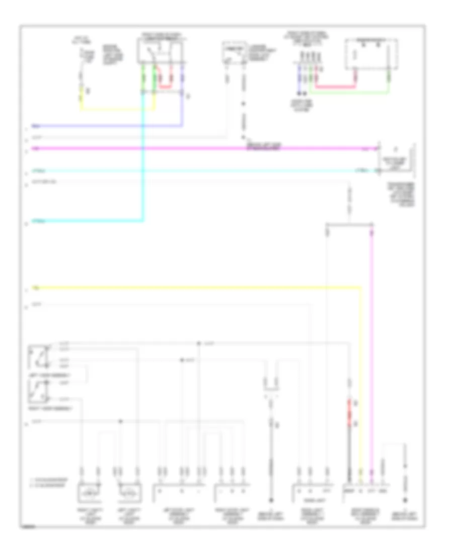 Courtesy Lamps Wiring Diagram, Except Hybrid (2 of 2) for Toyota Camry 2012