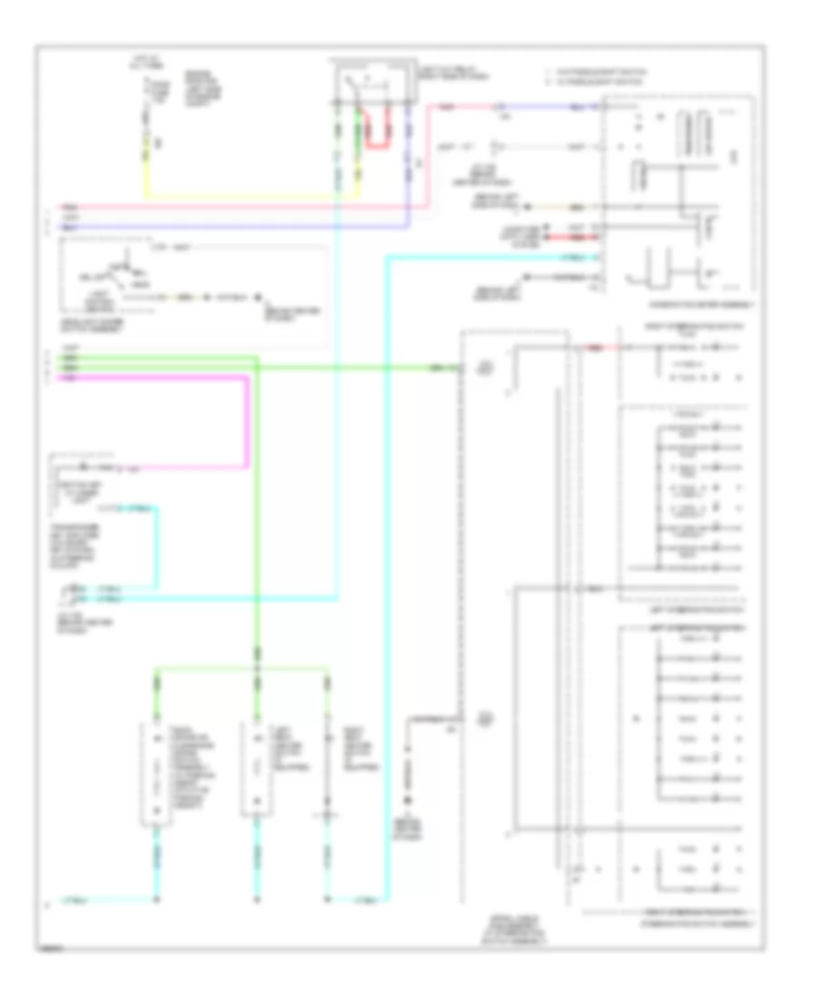 Instrument Illumination Wiring Diagram, Except Hybrid (2 of 2) for Toyota Camry 2012