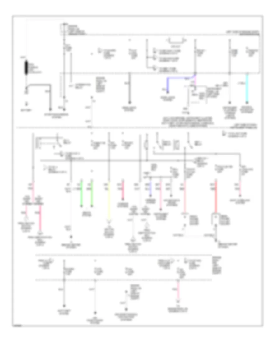 Power Distribution Wiring Diagram Except Hybrid 1 of 4 for Toyota Camry 2012