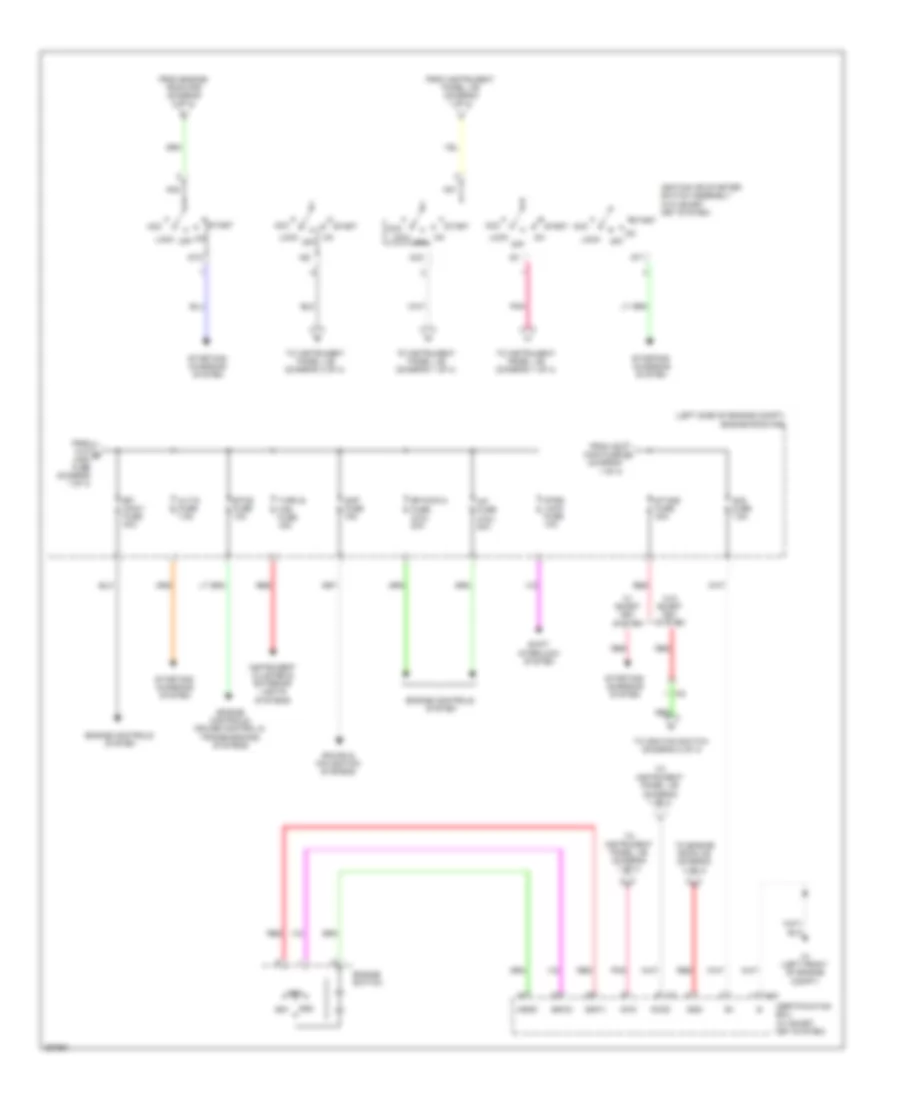 Power Distribution Wiring Diagram Except Hybrid 2 of 4 for Toyota Camry 2012