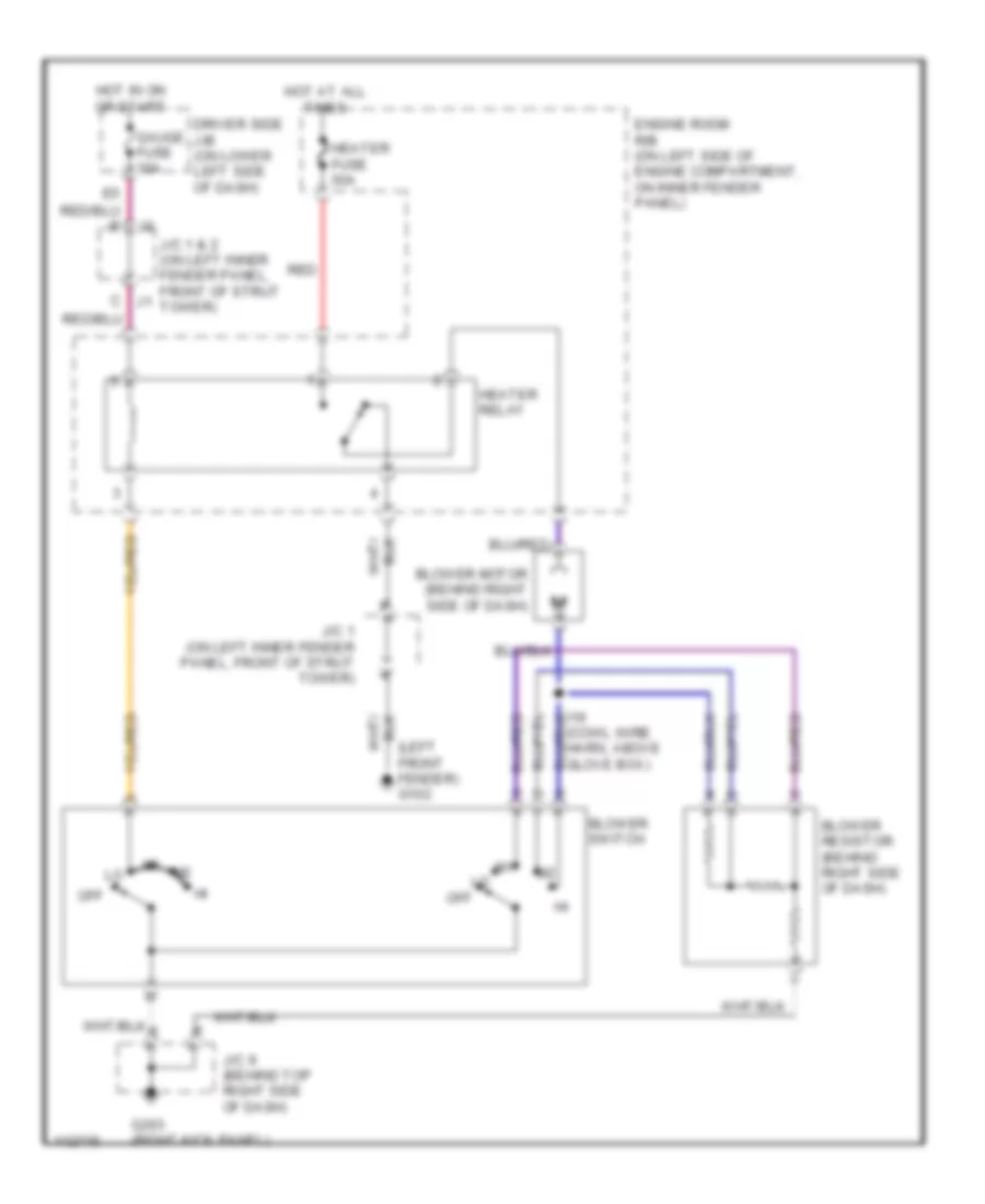 Heater Wiring Diagram for Toyota 4Runner 2000