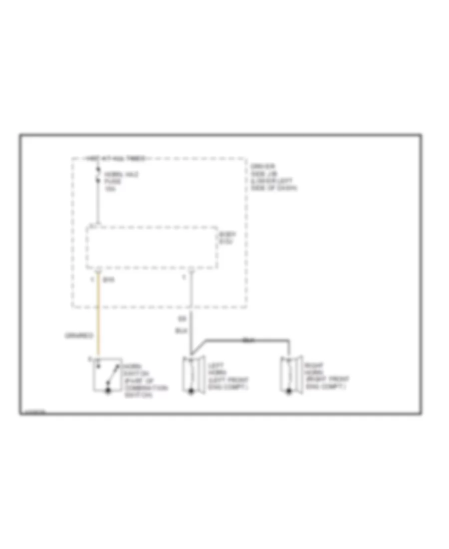 Horn Wiring Diagram for Toyota 4Runner 2000