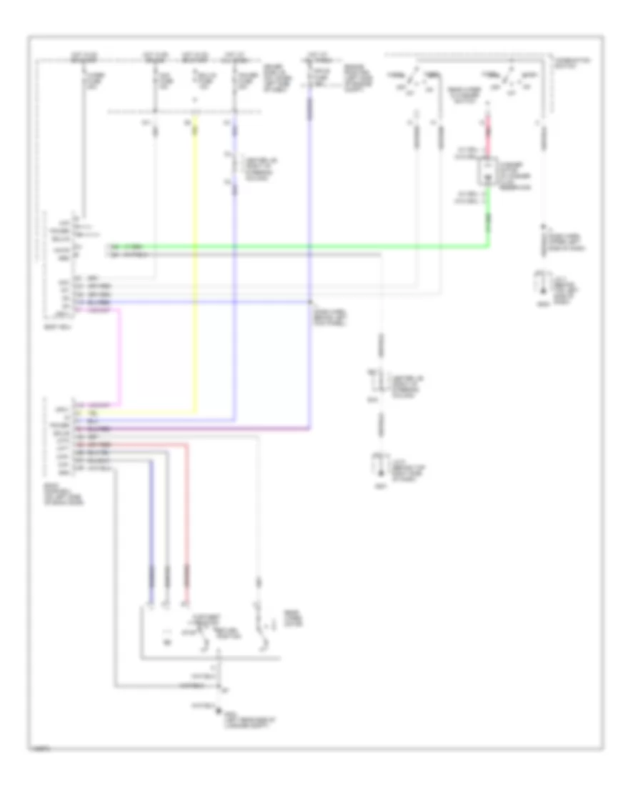 Rear Washer Wiper Wiring Diagram for Toyota 4Runner 2000