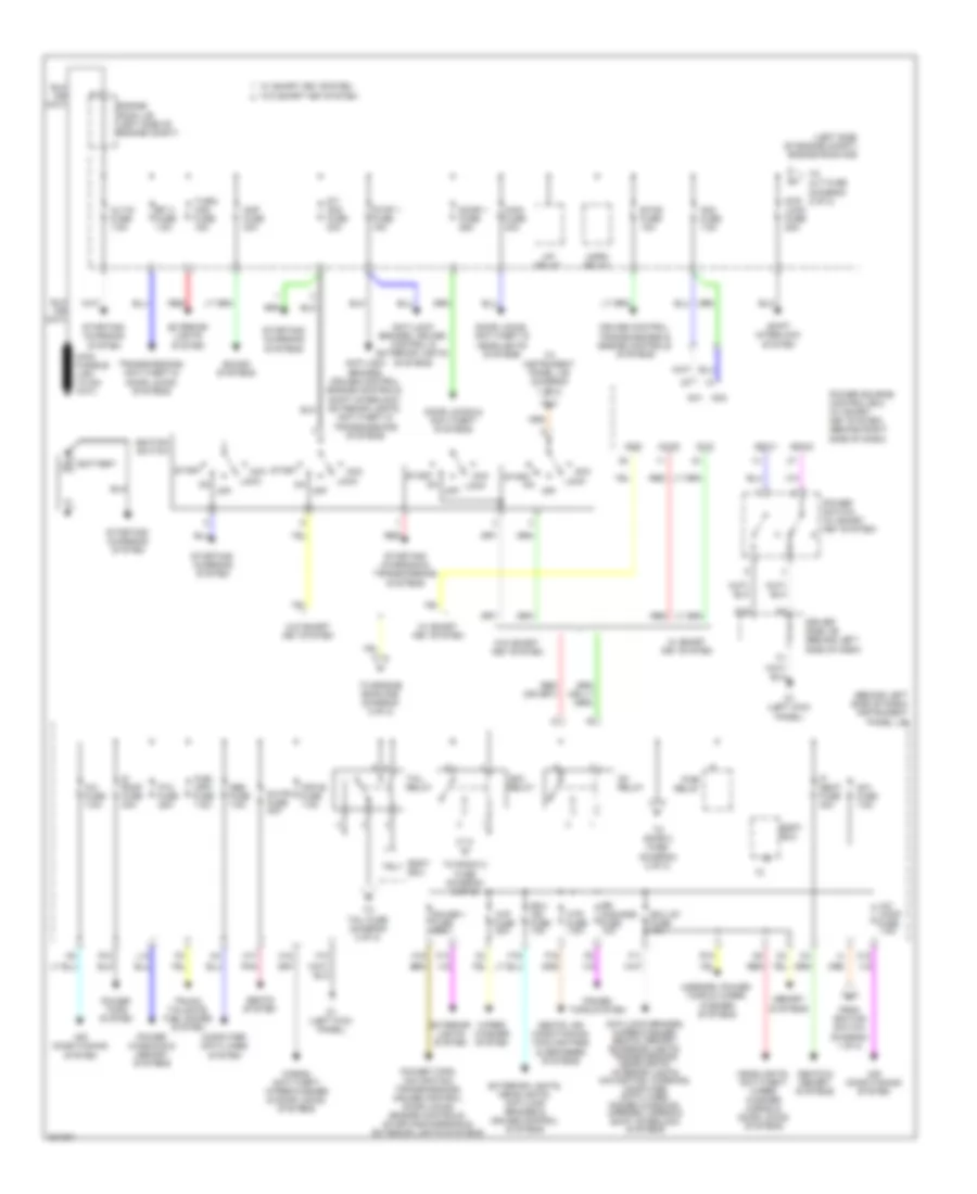 Power Distribution Wiring Diagram 1 of 2 for Toyota Avalon Limited 2010