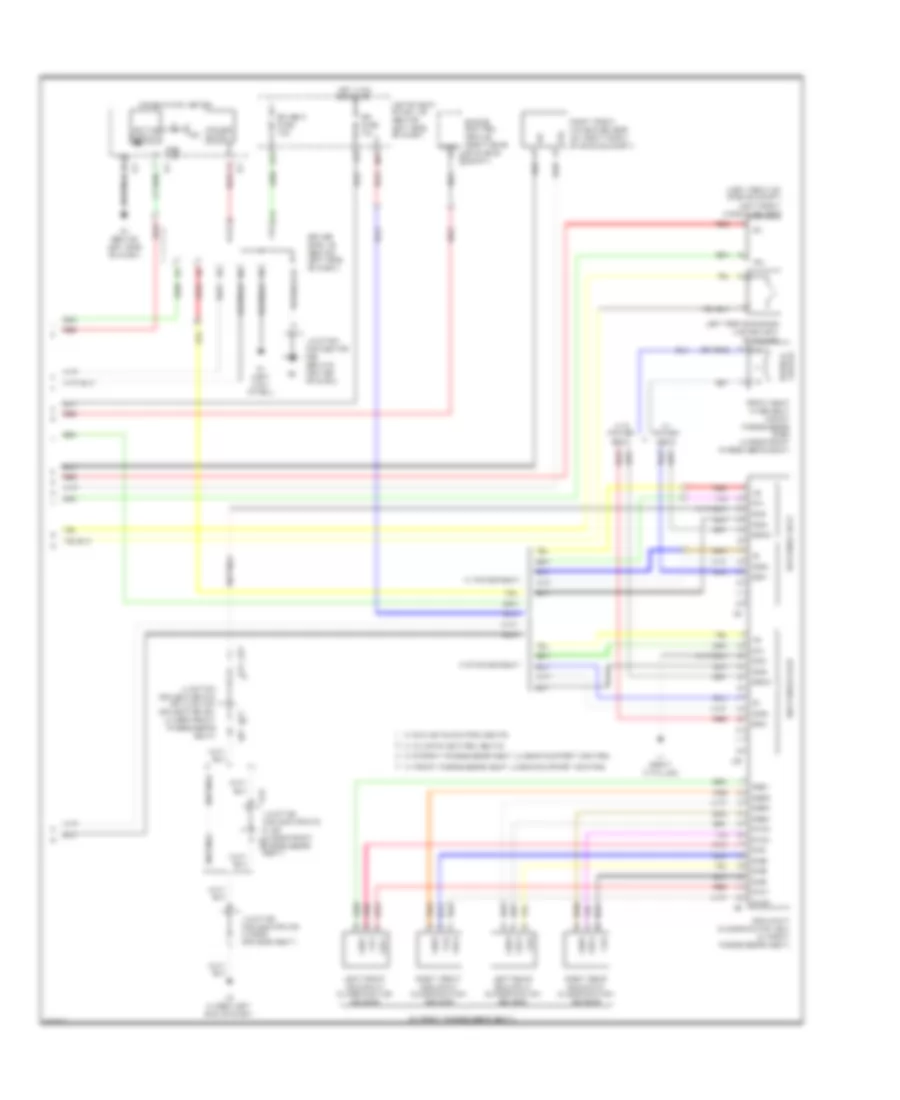 Supplemental Restraints Wiring Diagram 2 of 2 for Toyota Avalon Limited 2010