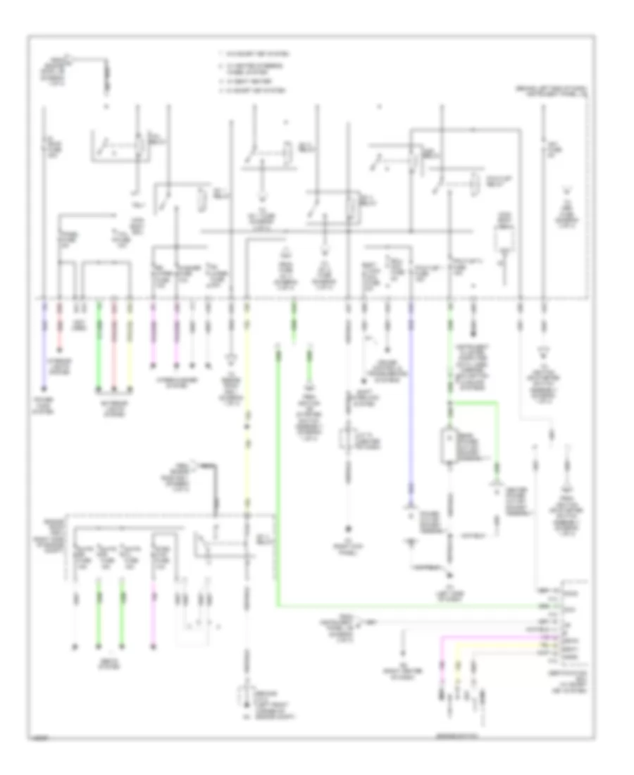 Power Distribution Wiring Diagram, Except Hybrid (2 of 4) for Toyota Highlander LE 2014