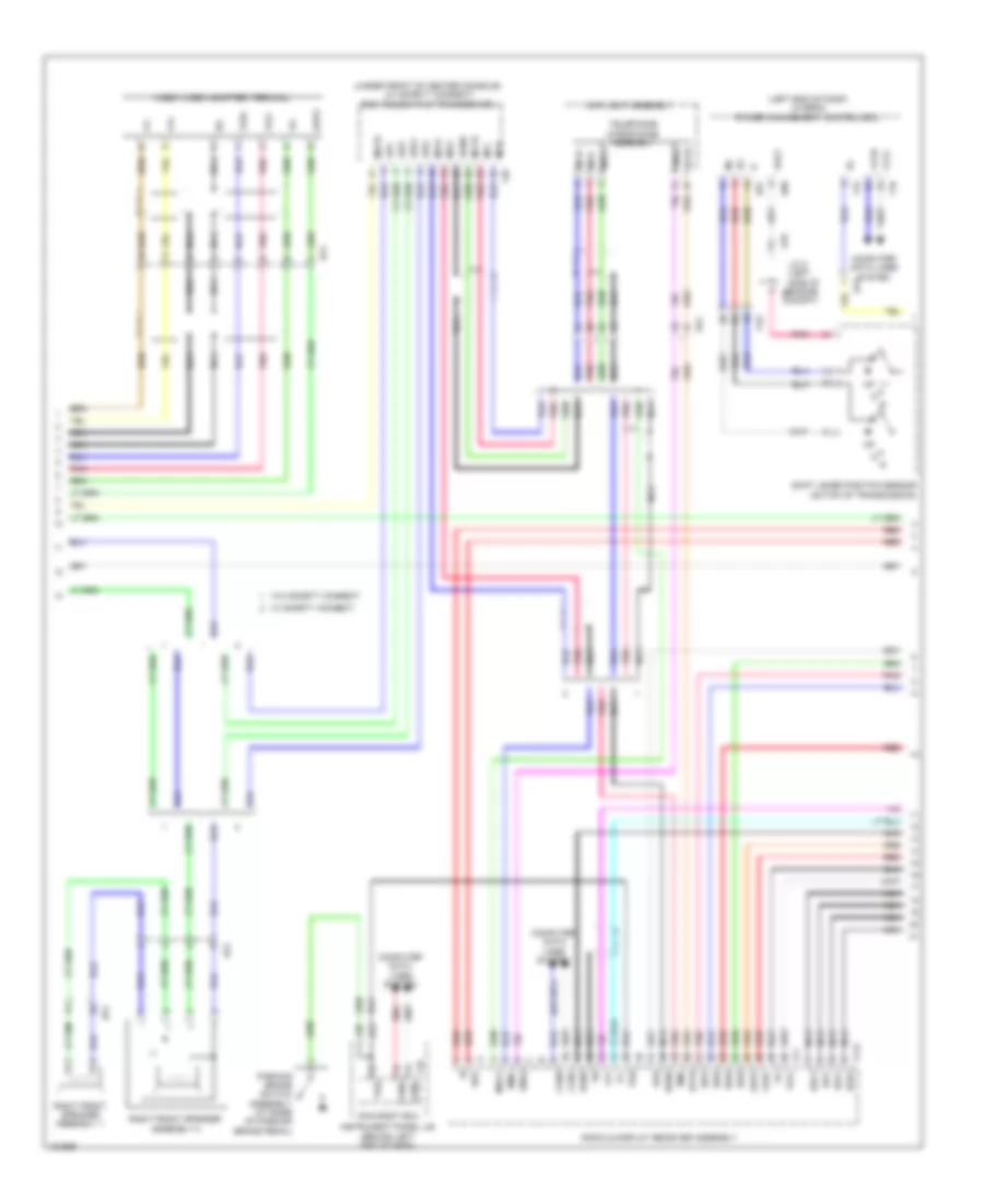 6-Speaker System Wiring Diagram, without Navigation (2 of 4) for Toyota Highlander LE 2014