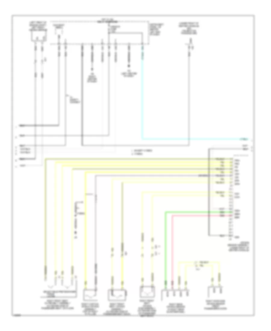Supplemental Restraints Wiring Diagram 2 of 3 for Toyota Highlander LE 2014