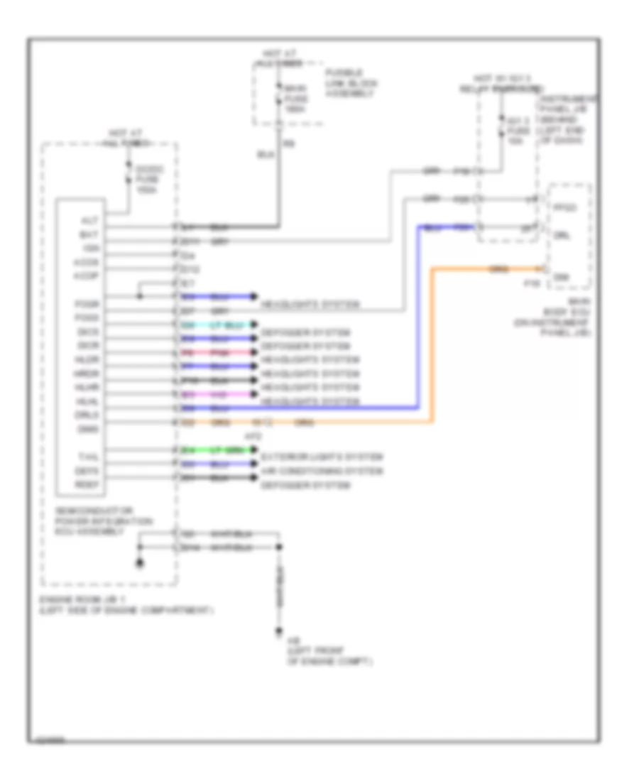 Semiconductor Power Integration ECU Wiring Diagram, Hybrid for Toyota Highlander LE 2014