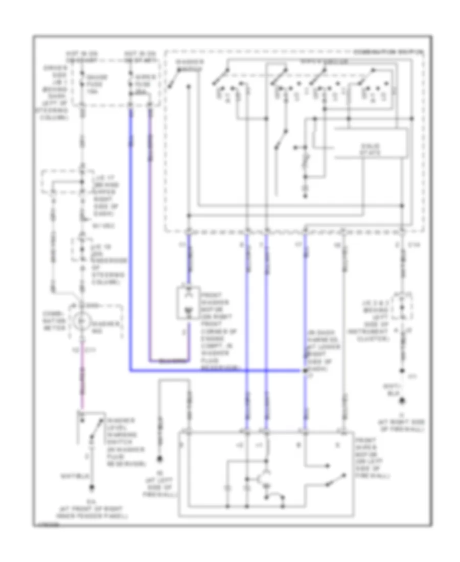 Front Wiper Washer Wiring Diagram for Toyota Sienna XLE 2003