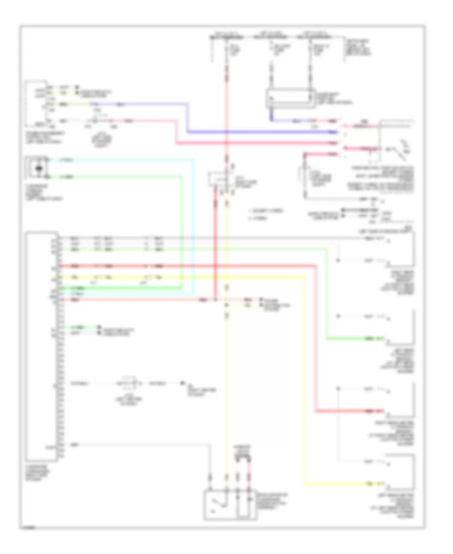 Parking Assistant Wiring Diagram for Toyota Highlander LE Plus 2014