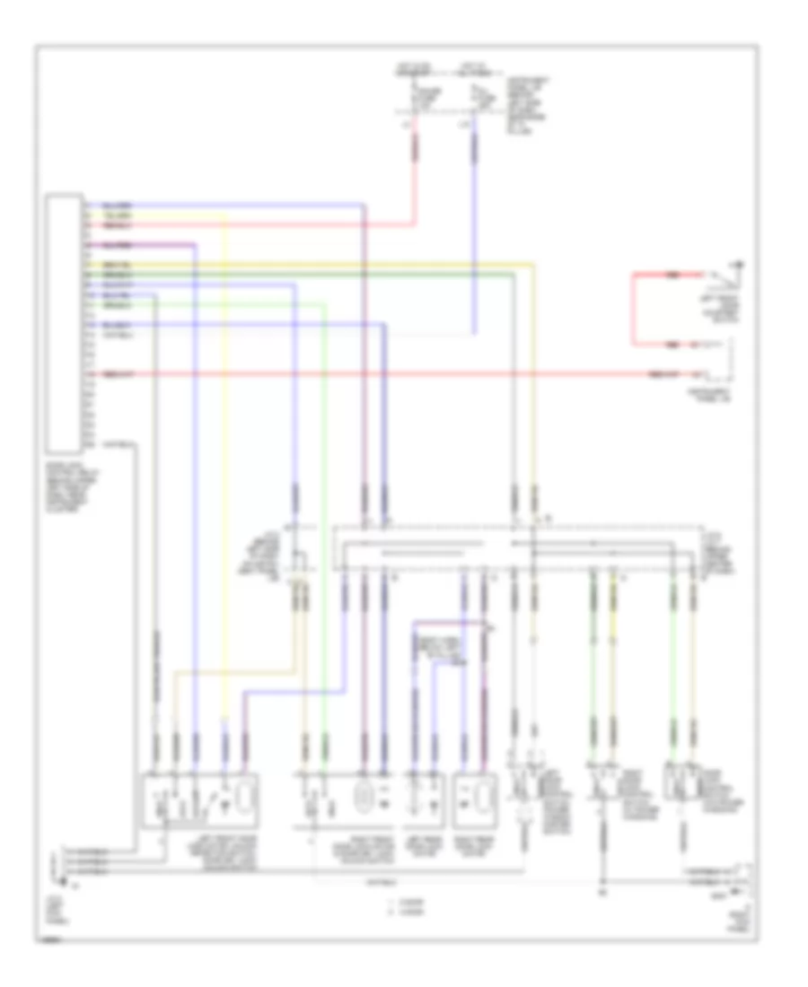 Power Door Lock Wiring Diagram, without Keyless Entry for Toyota ECHO 2002