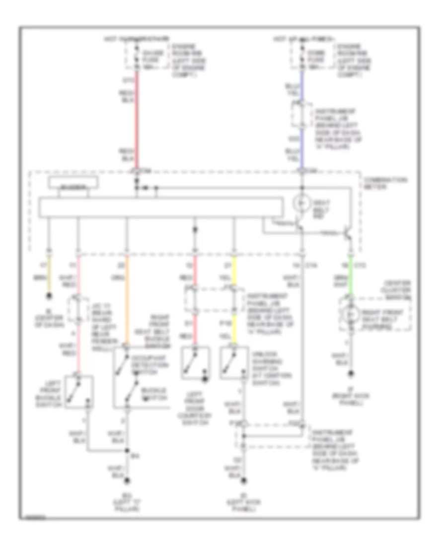 Warning System Wiring Diagrams for Toyota ECHO 2002