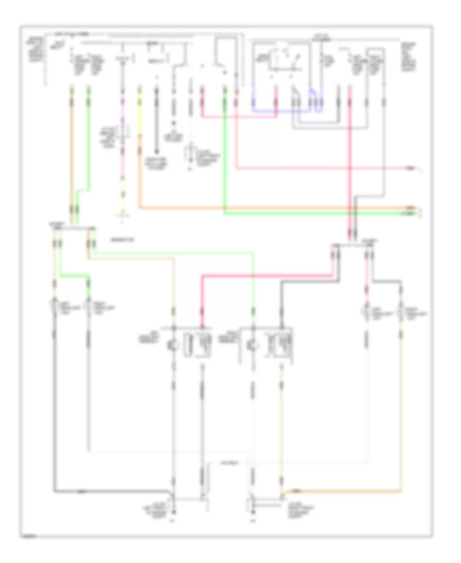 Headlamps  Fog Lamps Wiring Diagram (1 of 2) for Toyota Avalon XL 2010