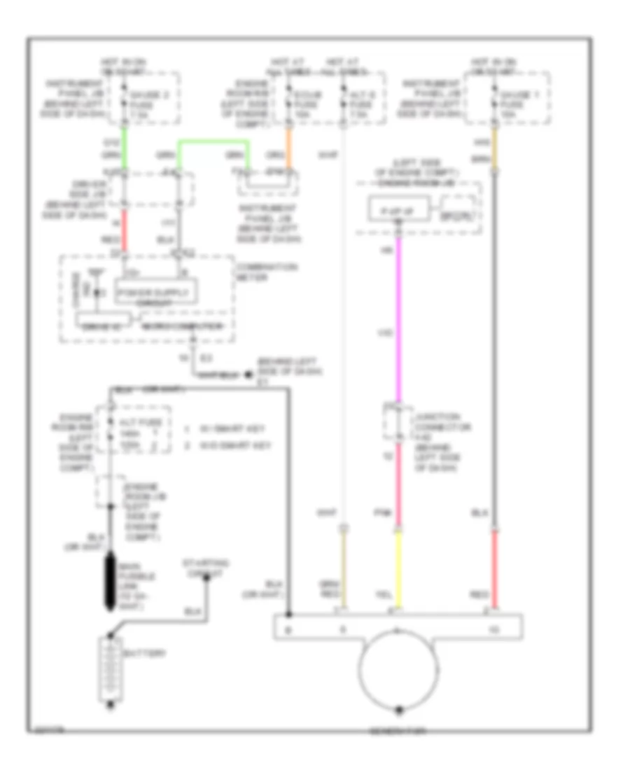 Charging Wiring Diagram for Toyota Avalon XL 2010