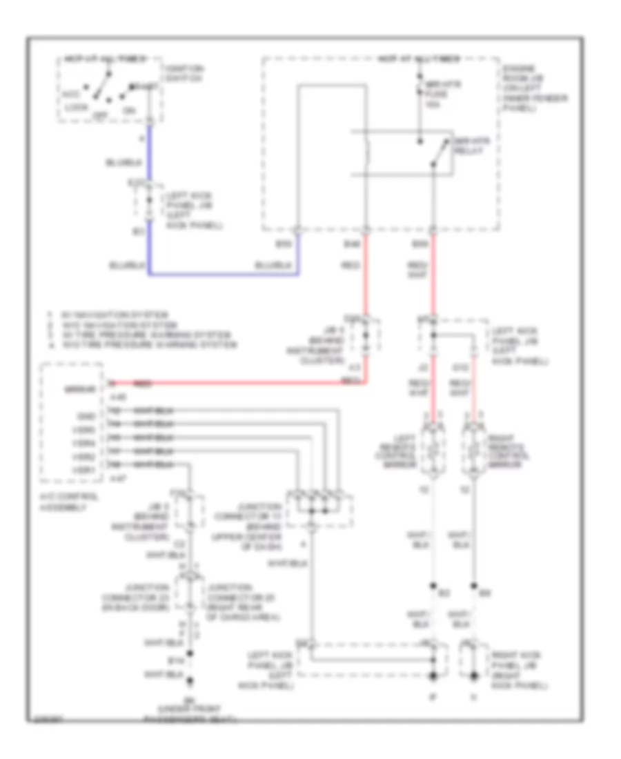 Heated Mirrors Wiring Diagram for Toyota Land Cruiser 2006