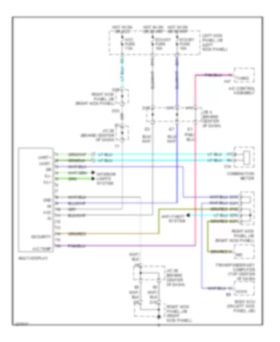 Multi-Information System Wiring Diagram for Toyota Land Cruiser 2006
