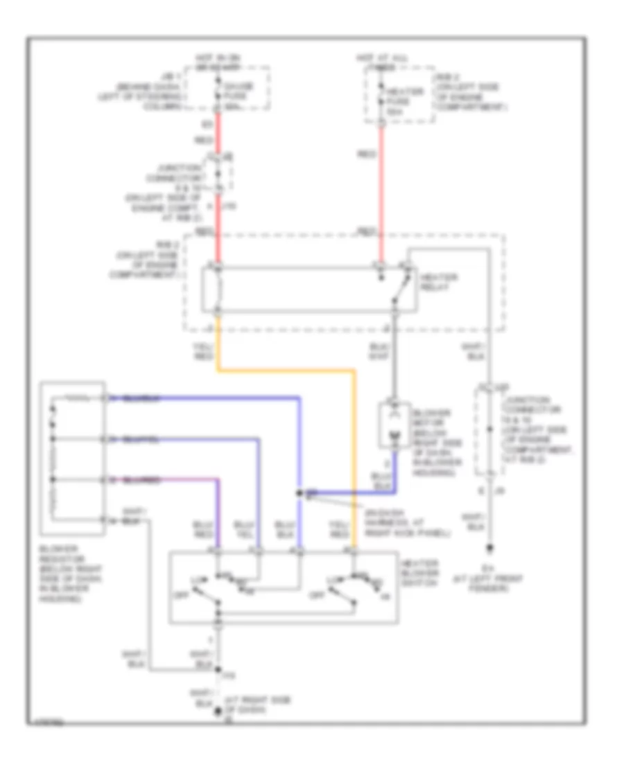 Heater Wiring Diagram for Toyota Tacoma 2003