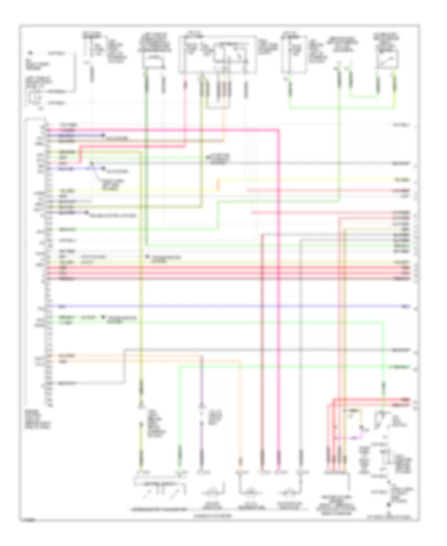 3.4L, Engine Performance Wiring Diagram, Except MT with 2-Wheel Drive (1 of 4) for Toyota Tacoma 2003