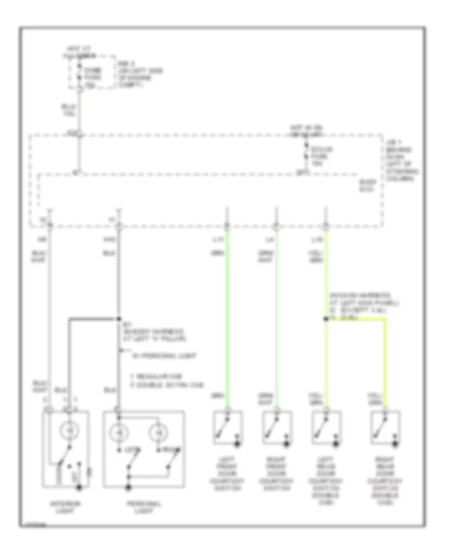 Courtesy Lamps Wiring Diagram for Toyota Tacoma 2003