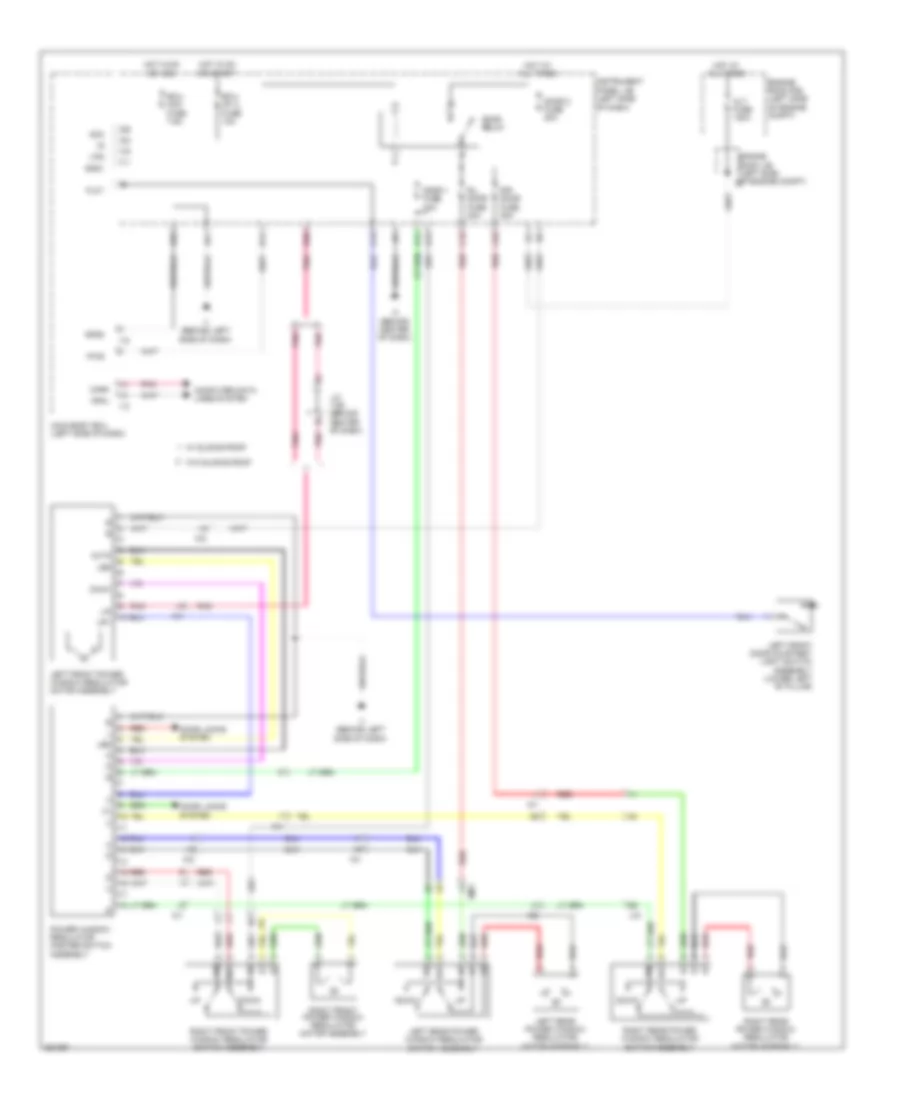 Power Windows Wiring Diagram Except Hybrid for Toyota Camry Hybrid XLE 2012