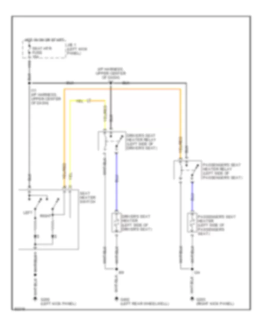 Driver Heated Seat Wiring Diagram for Toyota Supra 1996