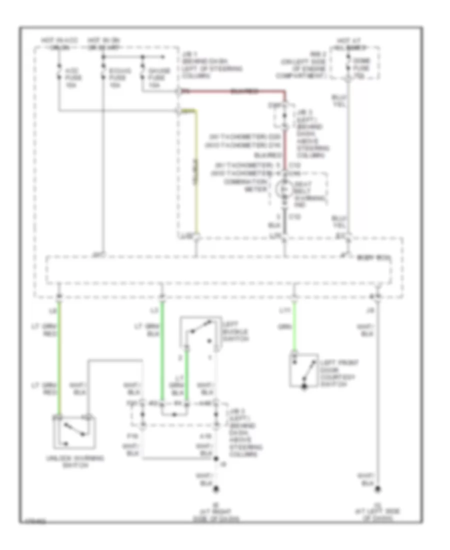 Warning Systems Wiring Diagram for Toyota Tacoma PreRunner 2003